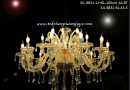Lampu Gantung Crystal SJL 8831-12+6L.105cm AS.BT